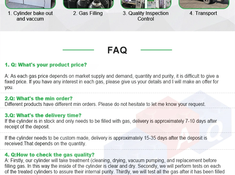 High Purity Helium Gas/Carbon Monoxide Gas/H2s Gas/CH4 Gas/N2o Gas/ Ethylene Gas/ C2h4 Gas / Sf6 Gas/ C2h6 Gas/Co Gas/Argon Gas in 44L 47L Cylinder