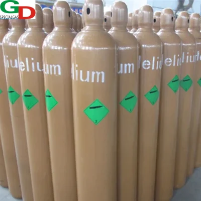 Haute pureté de gaz hélium rempli dans une bouteille de gaz ISO de 40 L à 99,999 %